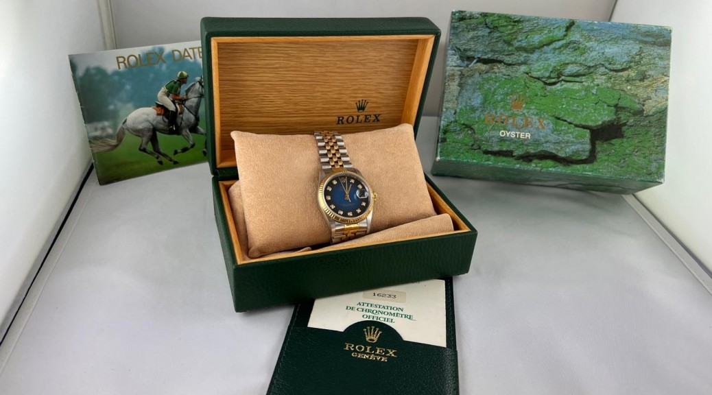 Stahlgoldene Herrenarmbanduhr ROLEX Datejust